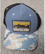 Carhartt Live To Fish Hat Blue Camouflage Adjustable Snap Back Cap Outdoors - £14.06 GBP