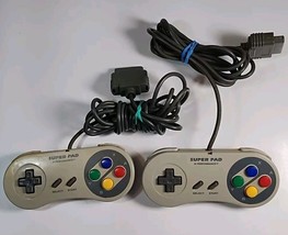 2x Super Nintendo SNES Controllers SuperPad By Performance 8ft Cord Vintage - £20.20 GBP