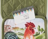 Set of 2 Same Printed Jumbo Pot Holders (7&quot;x8&quot;) RED HEADED ROOSTER, AM - £7.14 GBP