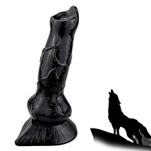 Wolf Dildo Realistic Animal Dildo 7.3&quot; Big Anal Dildo Plug Toys With Knot Suctio - £24.35 GBP