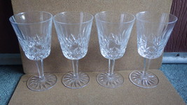 SET OF 4 WATERFORD IRELAND LISMORE WATER GOBLETS GLASSES - £117.27 GBP