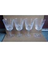 SET OF 4 WATERFORD IRELAND LISMORE WATER GOBLETS GLASSES - £113.49 GBP