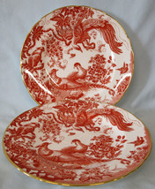 Royal Crown Derby Red Aves Salad Plate 8 1/2&quot;, Pair - $99.88