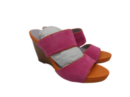 Johnston &amp; Murphy Women&#39;s Slip-On Nisha Wedge Slide Sandals Pink/Orange ... - £56.03 GBP