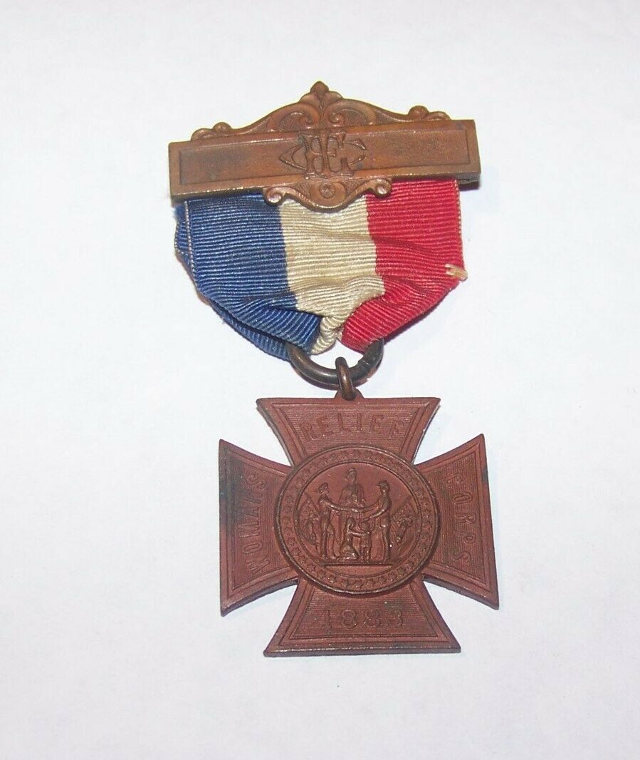 Primary image for 1883 Antique Womens Relief Corps Civil War Veteran Medal Badge