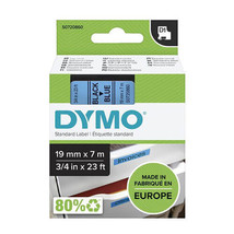 Dymo D1 Tape Label 19mmx7m - Black on Blue - £46.84 GBP