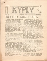 Kohler Wisconsin March 1 1945 Highschool Basketball School paper Sheboygan 1A - £48.76 GBP