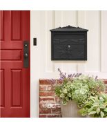 Outdoor Secure Wall Mounted Locking Steel Mailbox Cast Iron Wall Mount Mailbox - £81.37 GBP
