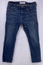 Levis Strauss Signature Jeans Men Size 34x30 Straight S51 Blue Denim Whi... - $14.84