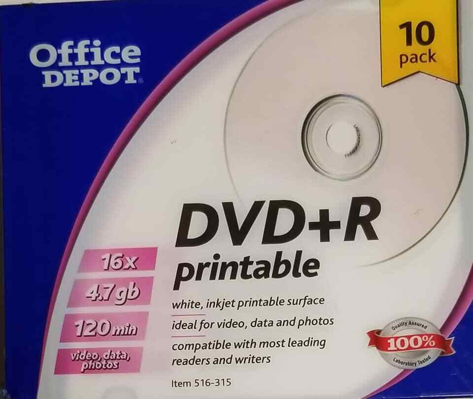 Office Depot® Brand DVD+R Recordable Inkjet-Printable Media With Slim Jewel Case Item image 2