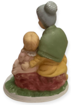 Vtg. Porcelain Figurine Grandmother & Grandaughter On Bench Reading Book - 6.5" image 4