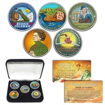 2023 COLORIZED American Women Quarters US Mint 5-Coin Full Set with Display Box - £19.82 GBP