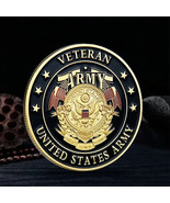NEW UNITED STATES ARMY VETERAN GOLD COIN SOUVENIR GIFT SERVICE HONOR INT... - €13,85 EUR