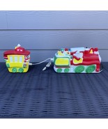 Empire Christmas Special Santa R.R. Train &amp; Caboose Blow Mold Set 1972 Vtg - $123.74