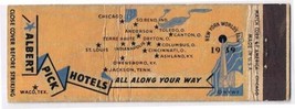 Matchbook Cover Albert Pick Hotels New York World&#39;s Fair 1939 - $3.43