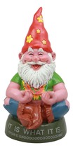 Ebros Highly Content Meditating Hippie Gnome Statue As Hipster Happy Gnome Decor - £37.67 GBP