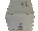 Tabletops Happy Birthday Decorative Table Runner 16 x 72 Embroidered White - $34.95