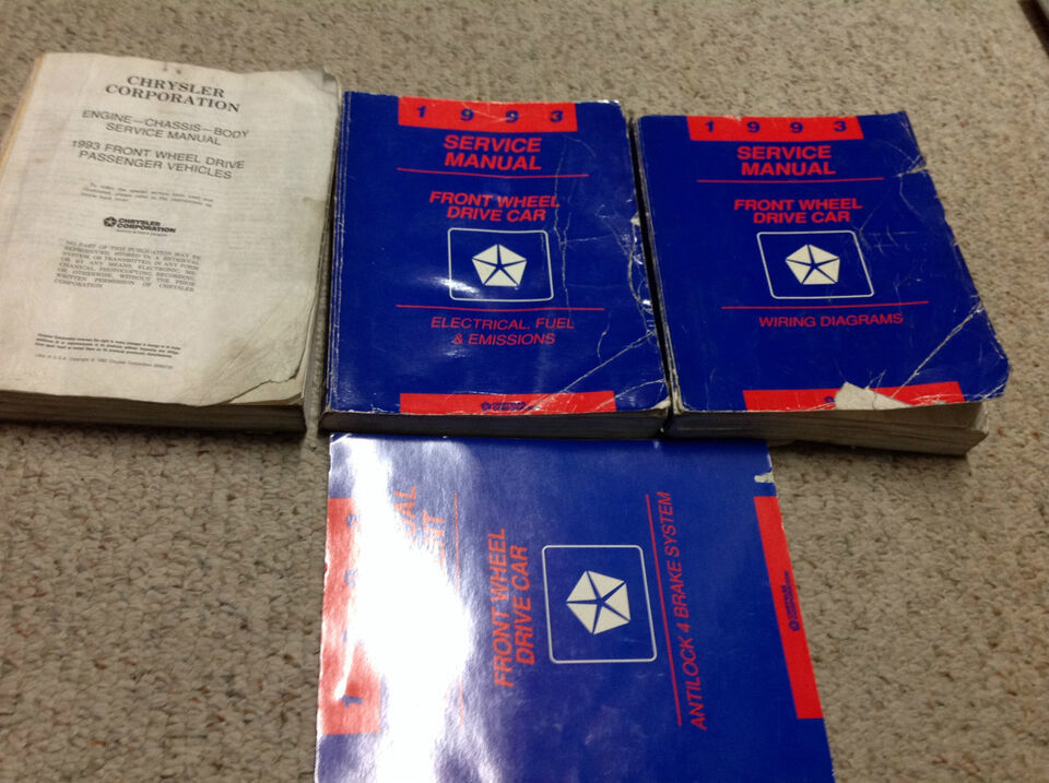 1993 Chrysler Plymouth Dodge Front Wheel Drive Service Repair Shop Manual Worn Item image 2