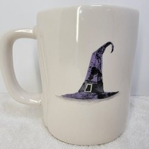 Rae Dunn Halloween “Cackle With Delight&quot; Double Sided Mug With Witch Hat - £7.69 GBP