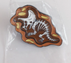New Archeology Triceratops Dinosaur Bones Enamel Lapel Hat Pin - $6.78