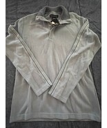 Hathaway 1/4 Snap Up Men’s Sweater Size Medium Blue Mock Neck Pullover - $331.17 MXN