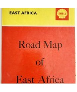 1965 Shell Gas &amp; Oil Road Map Of East Africa Cleanable Laminated 23x36&quot; ... - $95.94 CAD