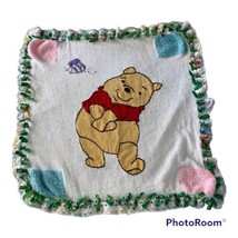 Handmade Winnie the Pooh and Friends Blanket Crochet Tie 2 Sided Crib Toddler - £19.68 GBP