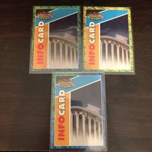 1992 Topps Stadium Club Info Cards Lot Of 3 With History Information - £1.76 GBP