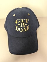 GIT R DONE Blue Hat Baseball Cap Adjustable Larry The Cable Guy City Hun... - £19.40 GBP