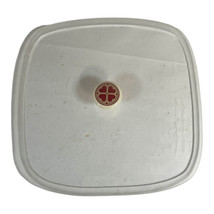 Longaberger Clear Lid 9” Square Deck The Halls + ? With Knob Handle Replacement - £18.33 GBP