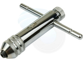 T-Handle Ratcheting Tap Wrench for 1/4-1/2 M5-M12 Reamer Extractor Bit - £12.25 GBP