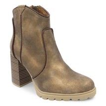 Blowfish women&#39;s waylon western boot in Bronze Roller Reptile Dycut - size 7.5 - £50.07 GBP