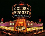 Golden Nugget Gambling Hall Night View Las Vegas Nevada NV Chrome Postca... - $2.63