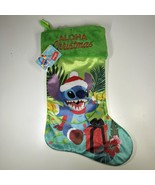 Disney Christmas Lilo &amp; Stitch 20 in Green Santa Stitch w/Presents Stock... - $30.29 CAD