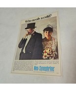 Neo-Synephrine Groom with Handkerchief Bewildered Bride 1968 Print Ad - $7.98