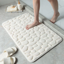 Cobblestone Embossed Bathroom Bath Mat Non-slip Carpets | Shower Room Do... - £7.17 GBP
