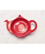 Le Gourmet Chef Teapot Tea Bag Rest Plate RED ~ NICE - $7.69 CAD