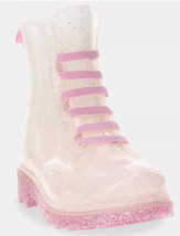 Western Chief Girl&#39;s Shimmer Glitter Lighted Combat Boots (Sz-11) Irides... - $19.91