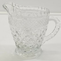 VC) Vintage Anchor Hocking Glass Wexford Creamer Diamond Pattern 4-1/8&quot; - £9.35 GBP