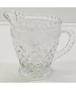 VC) Vintage Anchor Hocking Glass Wexford Creamer Diamond Pattern 4-1/8&quot; - £9.45 GBP