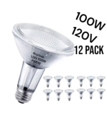 12 Pack PAR30 Long Neck Flood Light 100W 100 Watt with E26 Base - $39.99