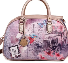 Vintage Car and Hummingbird Handbag - $109.95