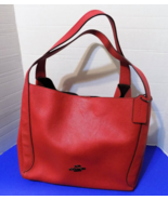 Coach Hadley Hobo Red 73549 Shoulder Bag Tote Classic Modern Purse Handbags - £185.27 GBP