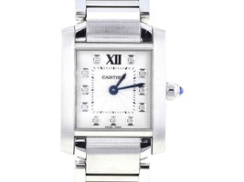 CARTIER Tank francaise SM Watches WE110006(3217) Stainless Steel used - £2,960.78 GBP