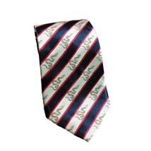 Buffalo Jackson Navy Blue Gray Tie Necktie Silk 3.5 Inch 59 Long - £11.70 GBP