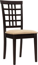 Coaster Home Furnishings Kelso Lattice Back Tan (Set of 2) Dining, Cappuccino - $128.99