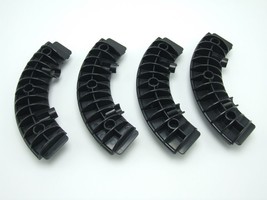 Tinkertoy Wheels Black 4 Segments Replacement Parts Plastic Tinker Toy Pieces - $4.45