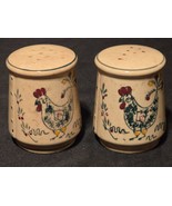 Vintage Chickens Salt &amp; Pepper Shaker Set - Farmhouse Birds Country Flor... - $15.82