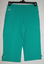 New Women&#39;s Dream Jeannes By Quacker Factory Green Pull On Capri Size Xs - £25.56 GBP