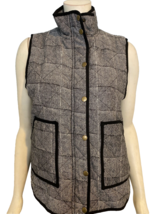 Blue Rain Black and White Herringbone Puffer Vest Size L - $18.99